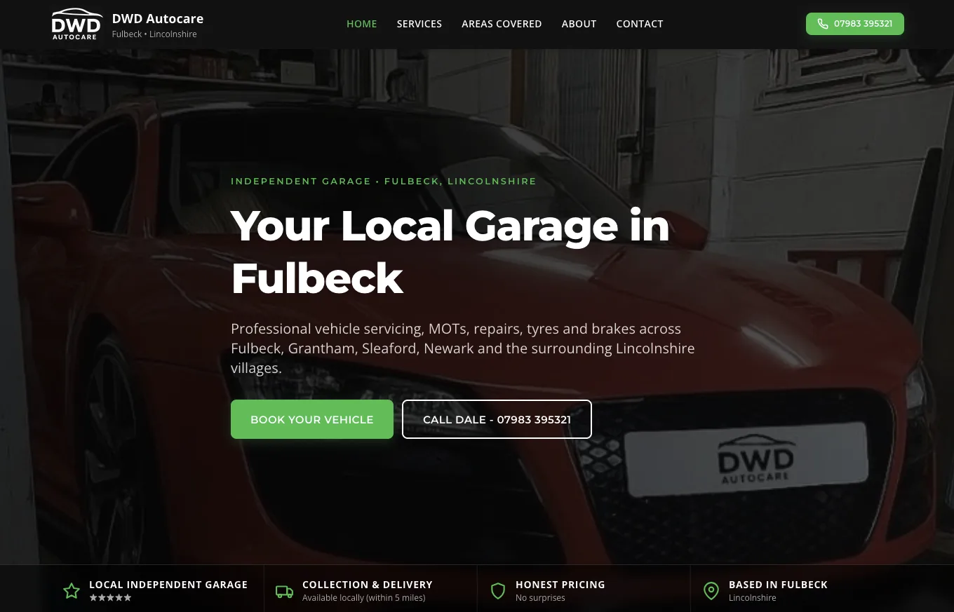 DWD Autocare website
