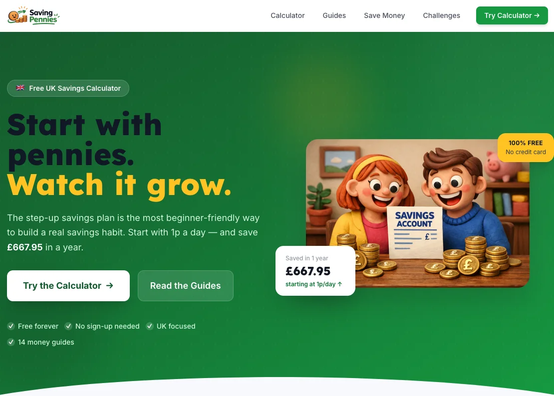 Saving Pennies project screenshot